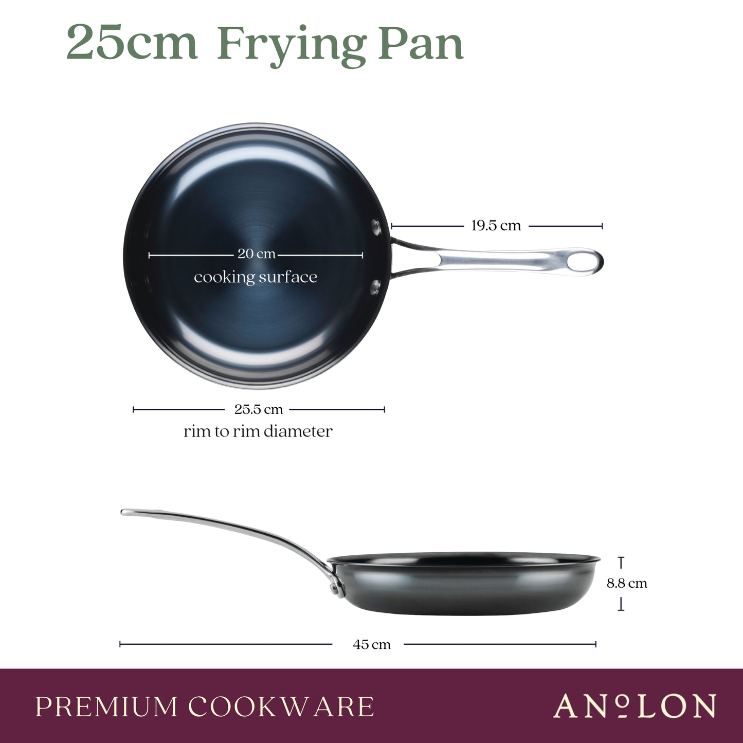 Anolon N₂ Carbon Steel Induction Skillet 25cm