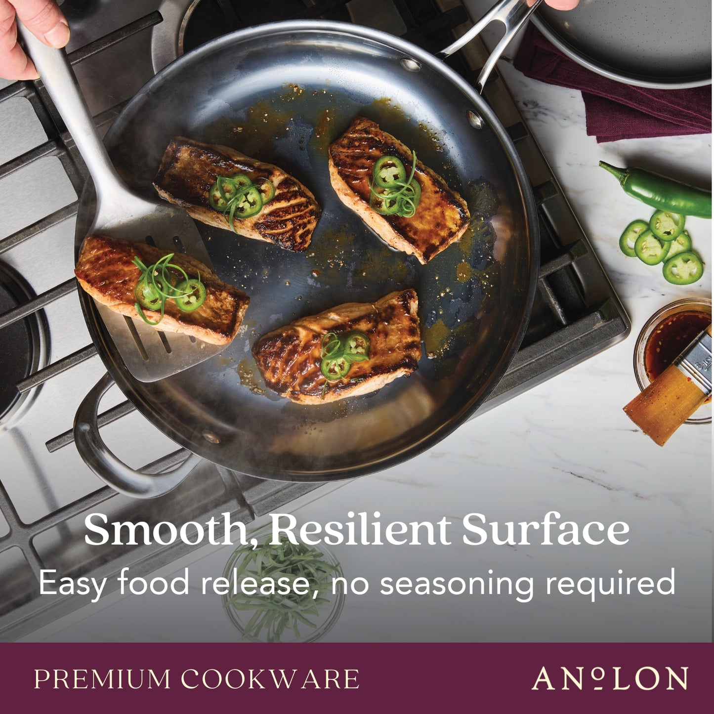 Anolon N₂ Carbon Steel Induction Skillet 30cm
