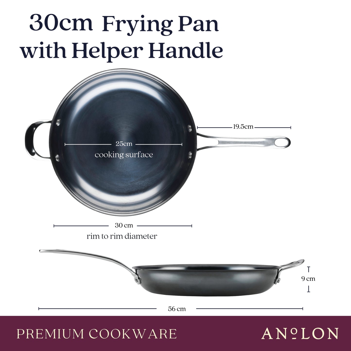 Anolon N₂ Carbon Steel Induction Skillet 30cm