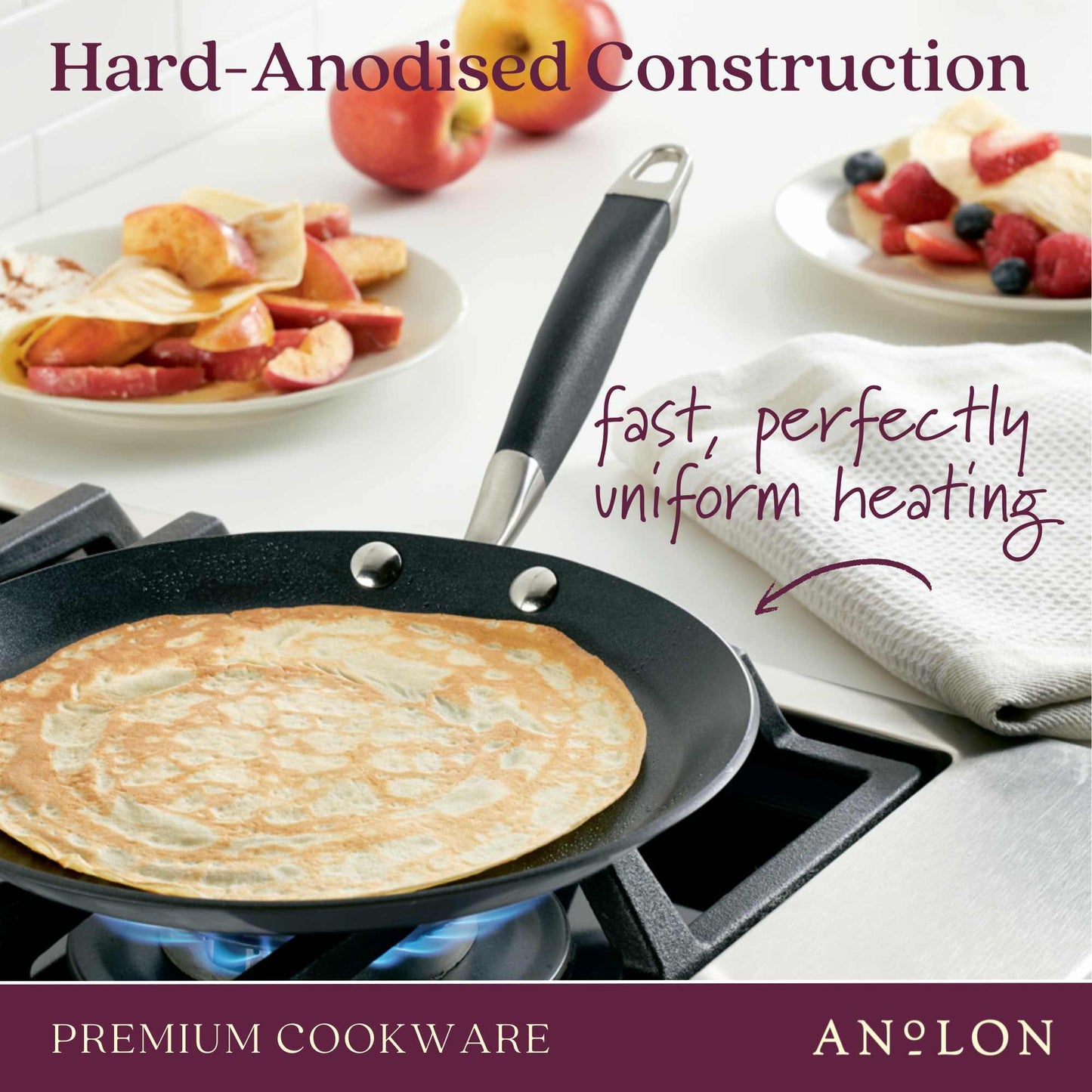 Anolon Advanced Home Nonstick Crepe Pan 24cm Onyx