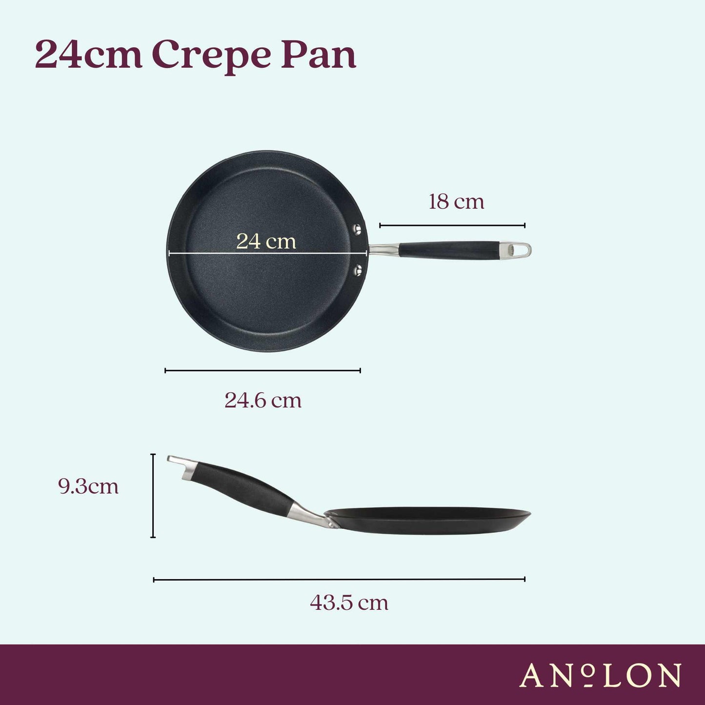 Anolon Advanced Home Nonstick Crepe Pan 24cm Onyx