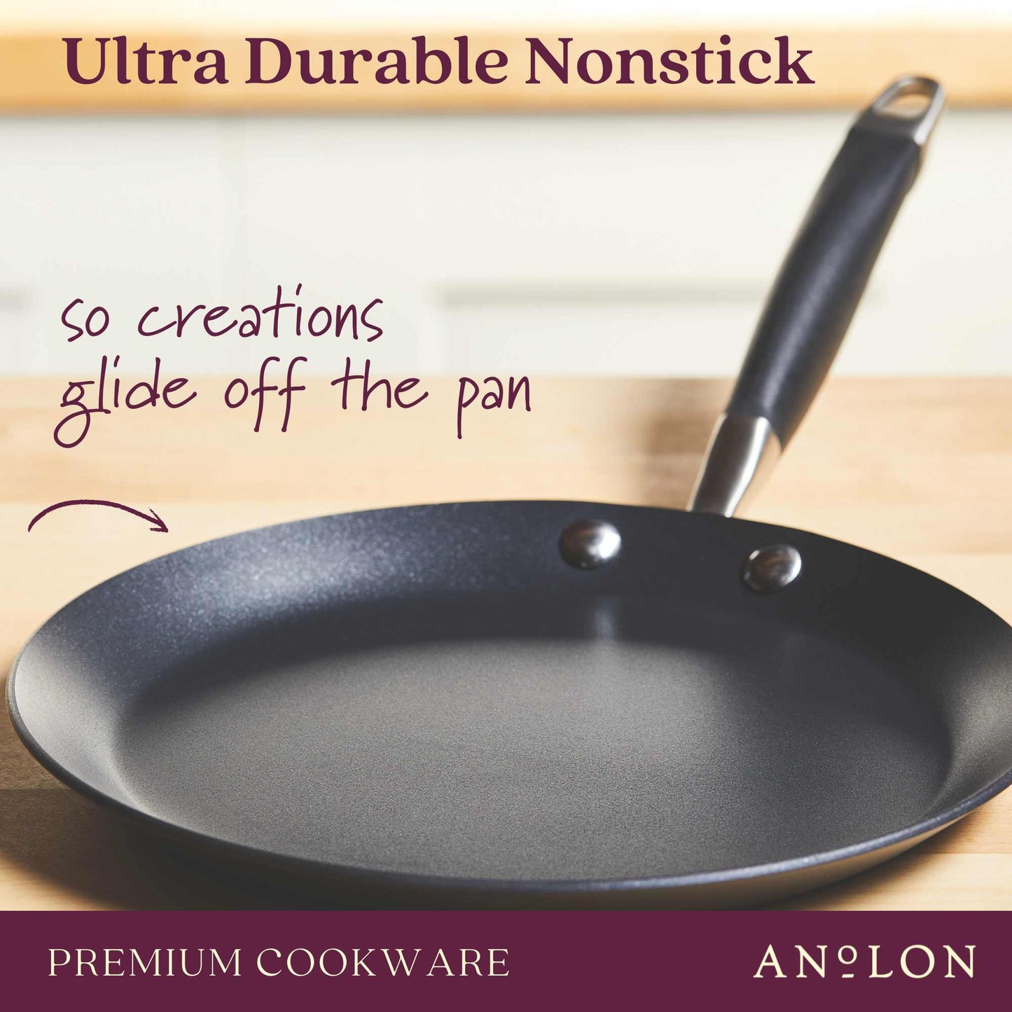 Anolon Advanced Home Nonstick Crepe Pan 24cm Onyx