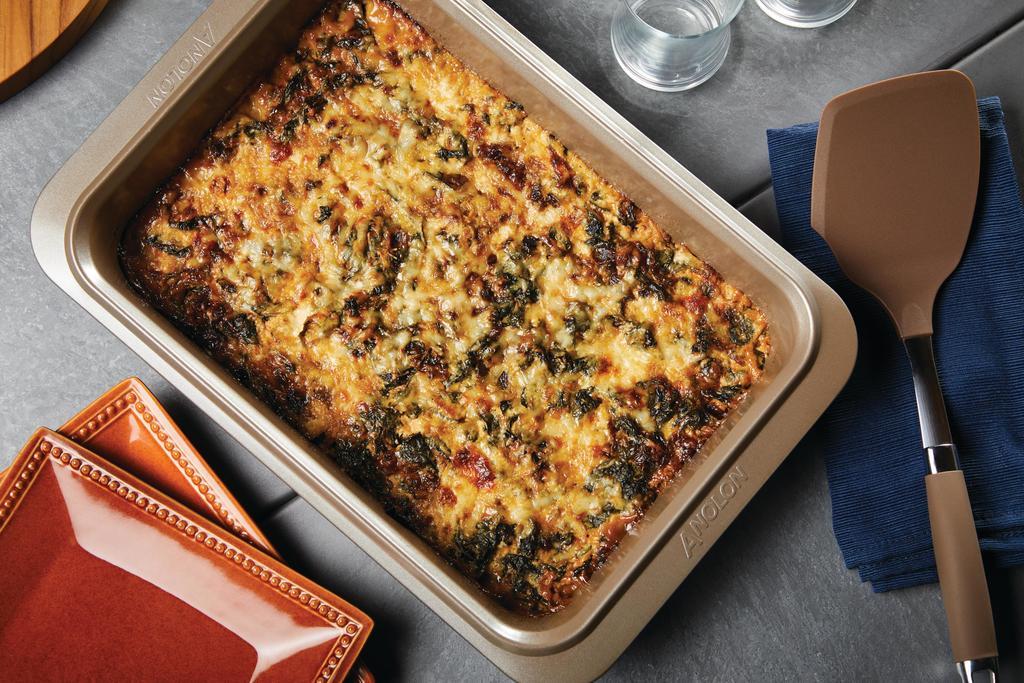 Kale and Caramelized Onion Gratin