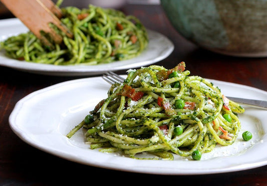 Spinach Pesto Bucatini