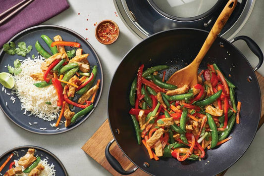 Pork Stir-Fry with Capsicum, Carrots, and Sugar Snaps