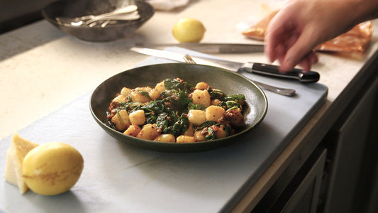 Gnocchi Bolognese with Spinach