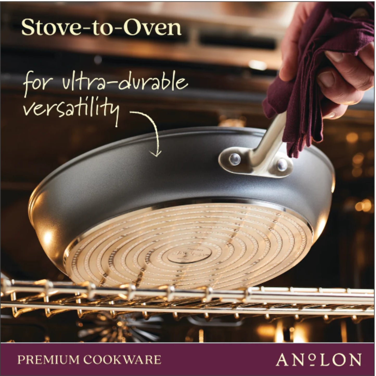 Anolon Accolade Nonstick Induction Covered French Skillet 30cm