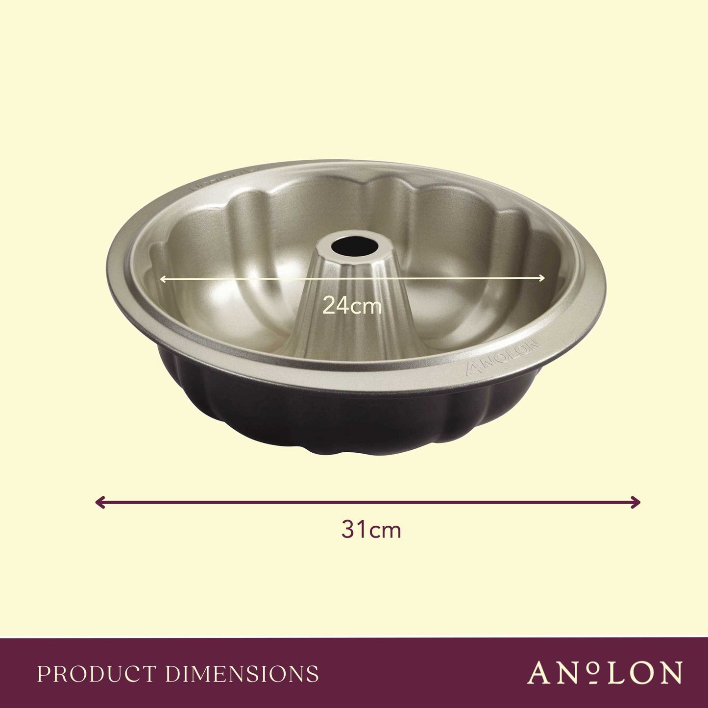 Anolon Ceramic Reinforced Fluted Cake Ring 24cm