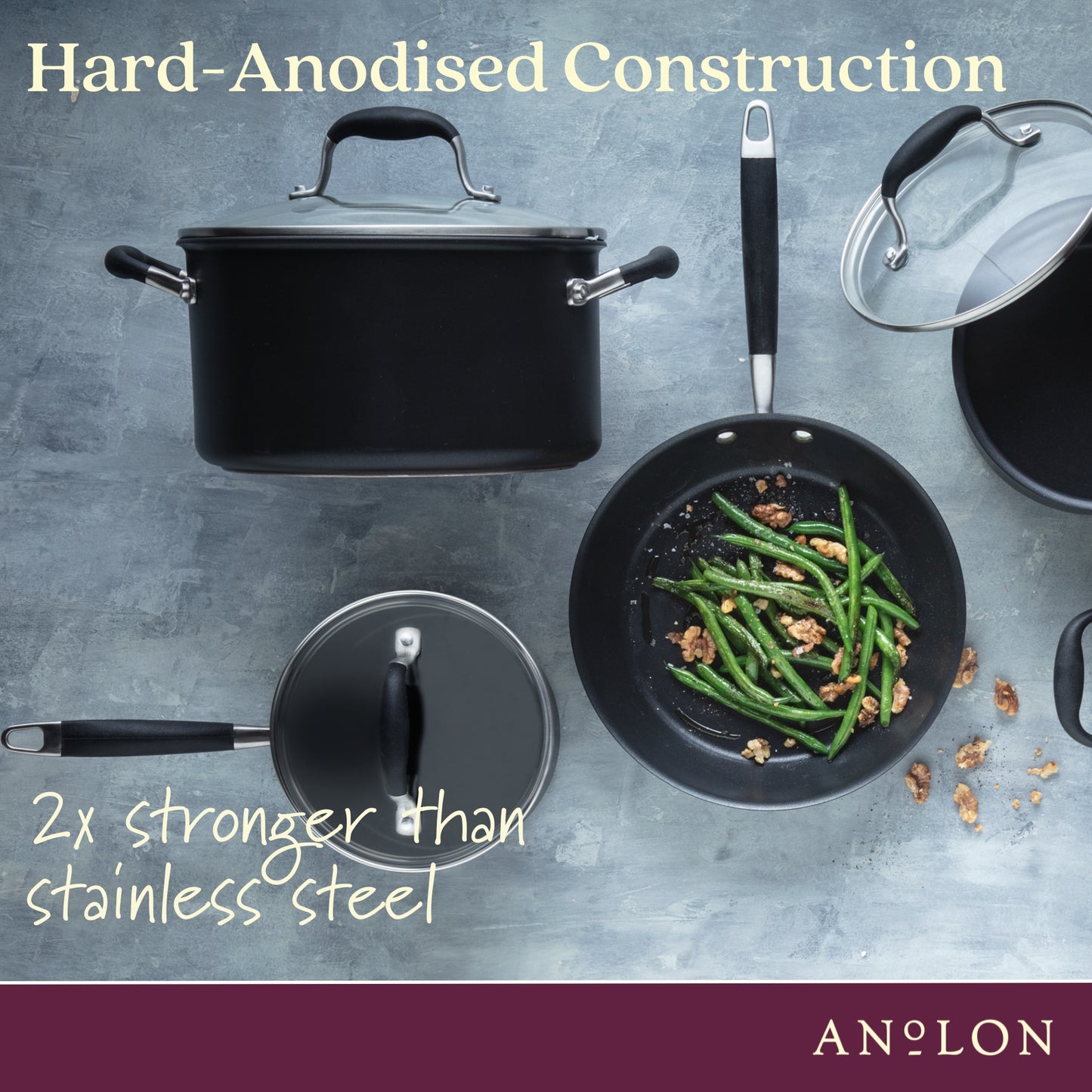 Anolon Advanced+ Nonstick Induction Open French Skillet 22cm