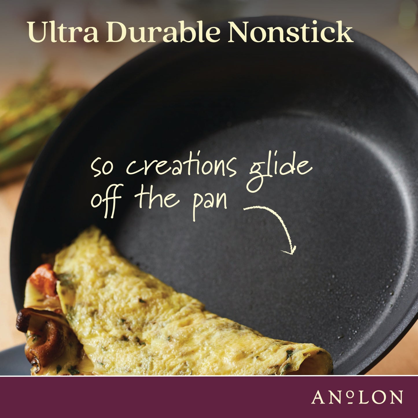 Anolon Advanced+ Nonstick Induction Open French Skillet 25cm