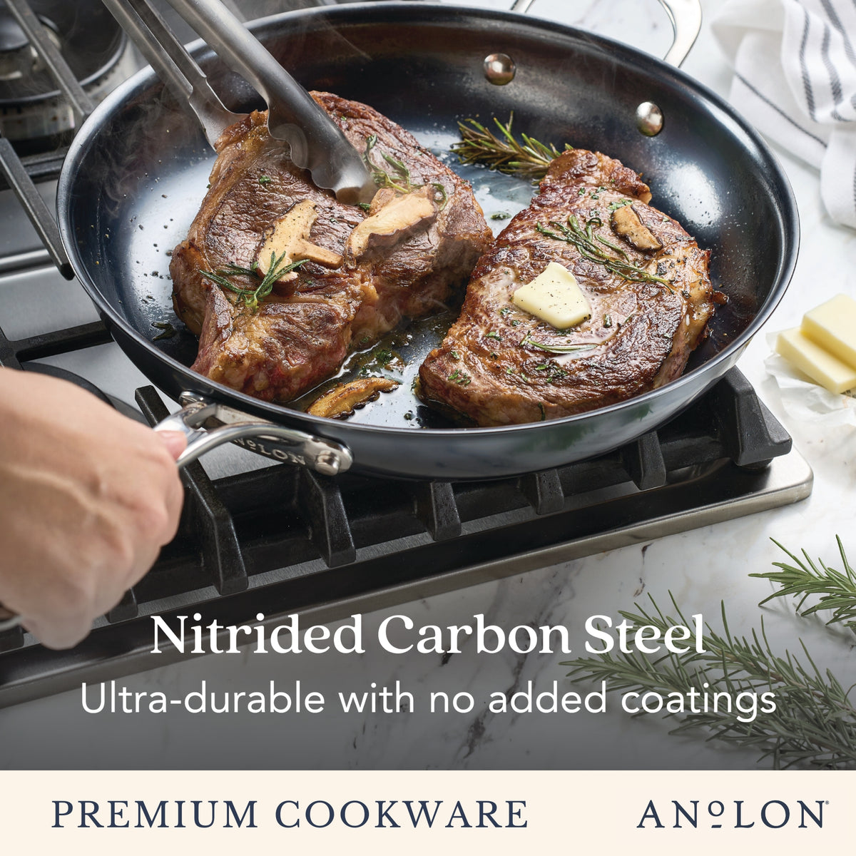 Anolon N₂ Carbon Steel Induction Skillet 30cm