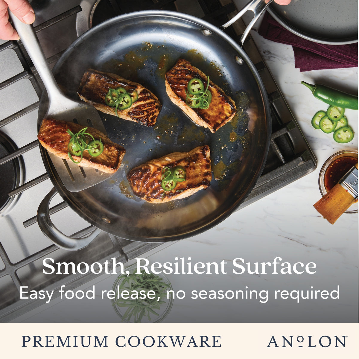 Anolon N₂ Carbon Steel Induction Skillet 30cm