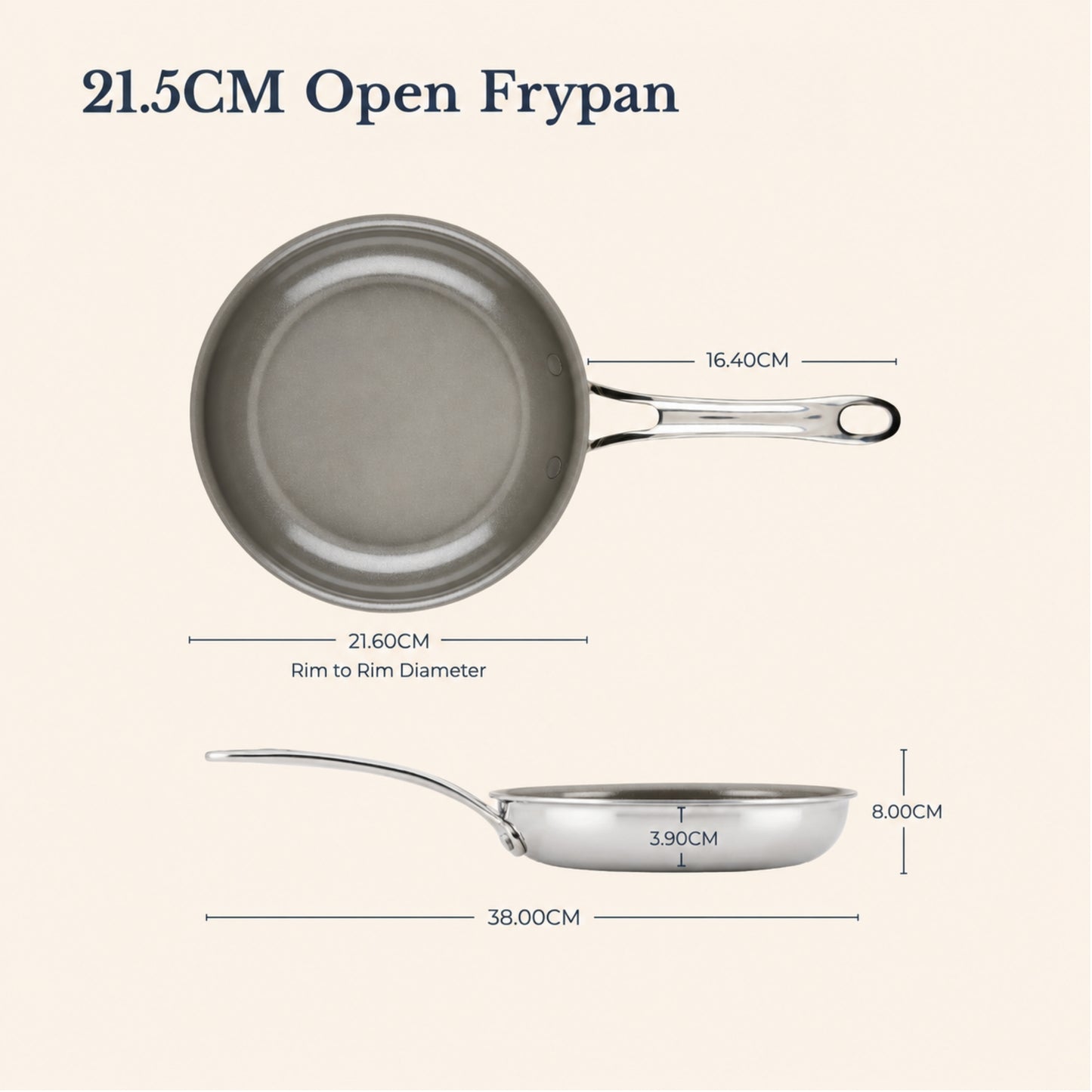 Anolon EverLast Ceramic Stainless Steel Induction Open Frypan 21.5cm