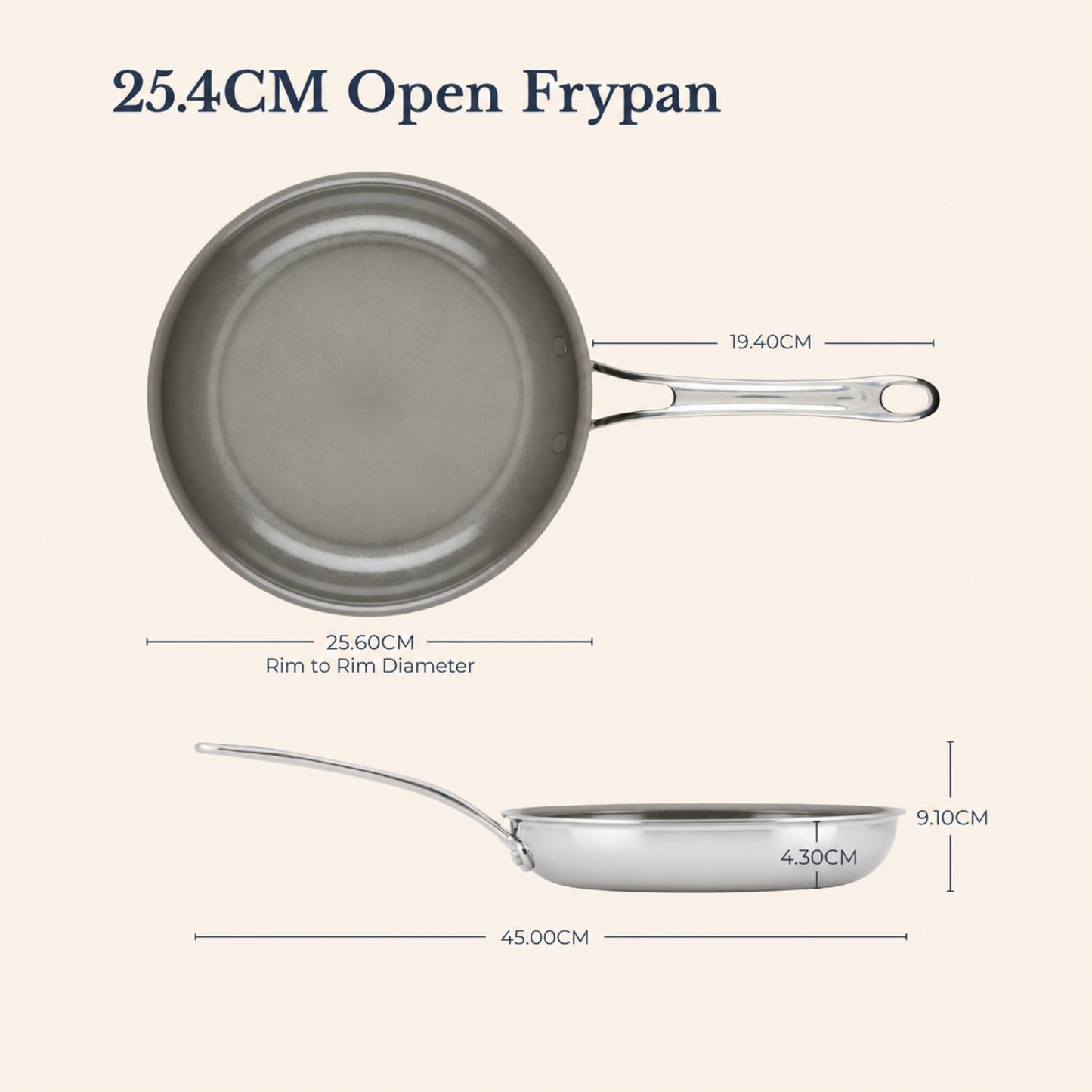 Anolon EverLast Ceramic Stainless Steel Induction Open Frypan 25.4cm