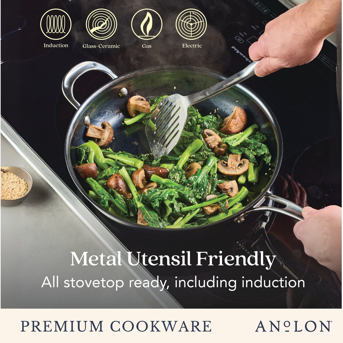 Anolon N₂ Carbon Steel Induction Skillet 30cm