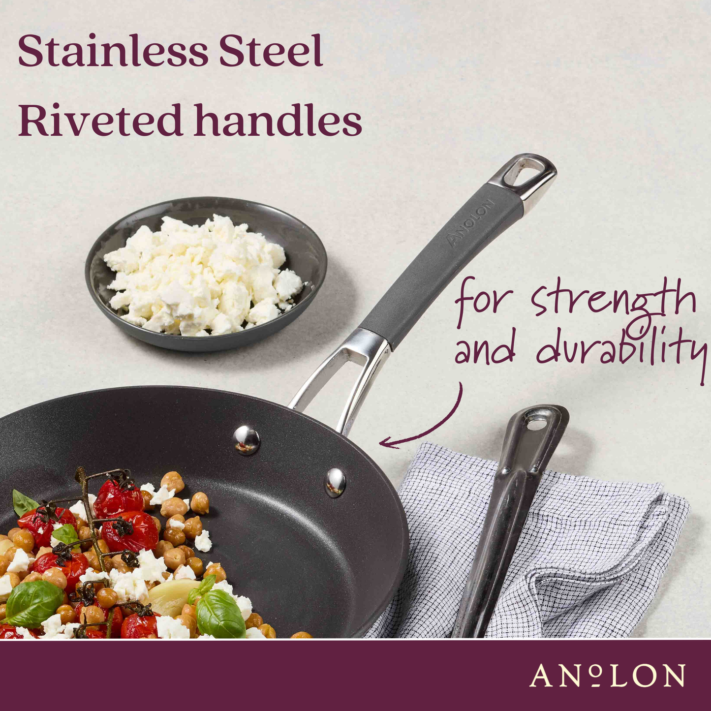 Anolon Endurance+ Nonstick Induction Open French Skillet 34cm