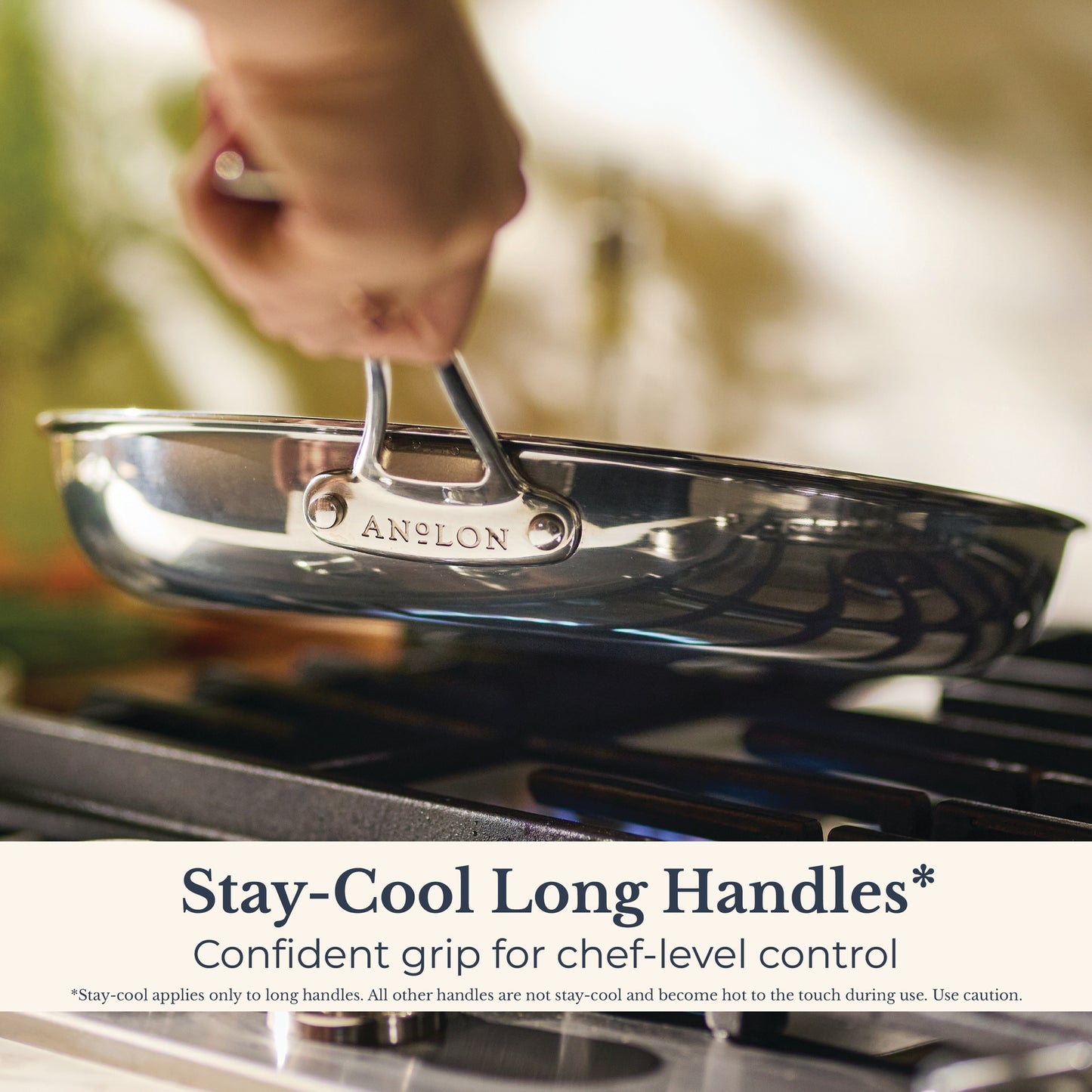 Anolon EverLast Tri-Ply Clad Stainless Steel Induction Covered Frypan with Helper Handle 32cm