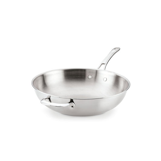 Anolon EverLast Tri-Ply Clad Stainless Steel Induction Open Stir-Fry with Helper Handle 32cm