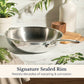 Anolon EverLast Tri-Ply Clad Stainless Steel Induction Open Stir-Fry with Helper Handle 32cm