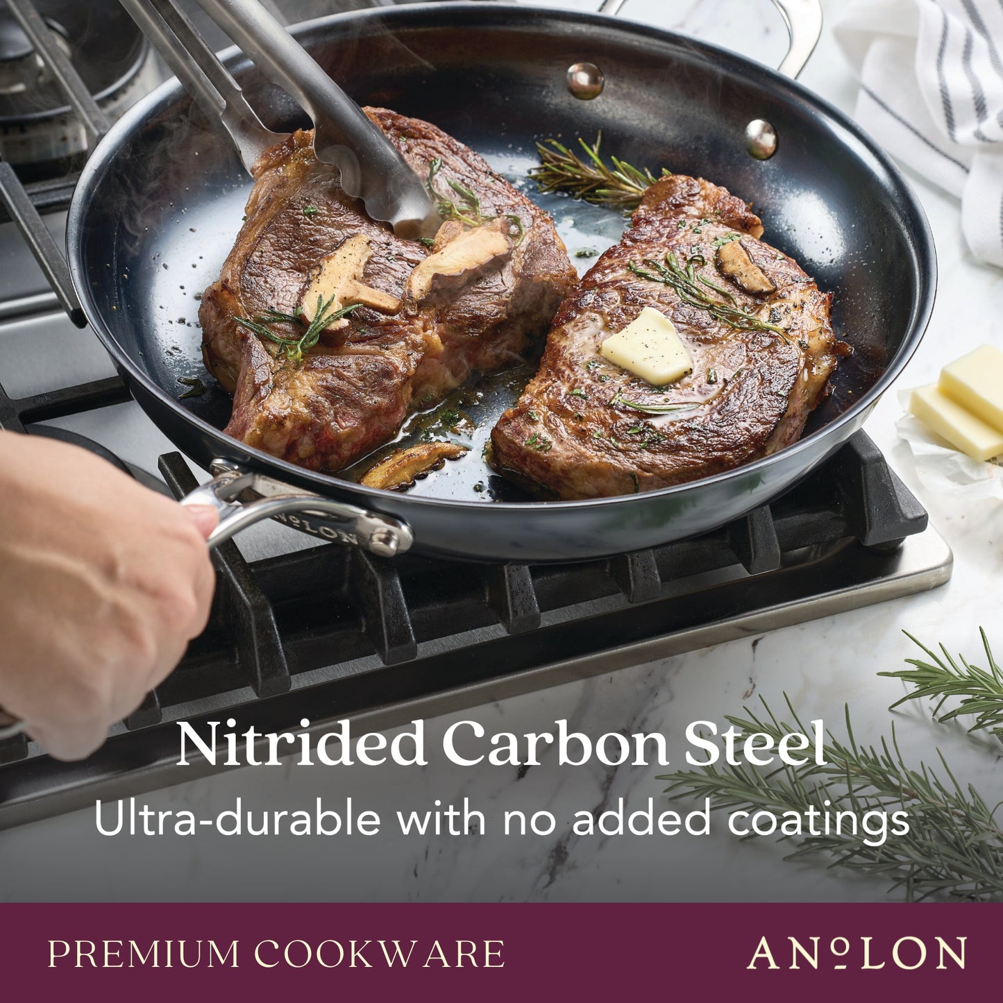 Anolon N₂ Carbon Steel Induction Skillet 30cm