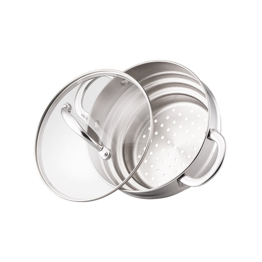 Stainless Steel Universal Steamer With Lid 16/18/20cm