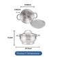 Stainless Steel Universal Steamer With Lid 16/18/20cm