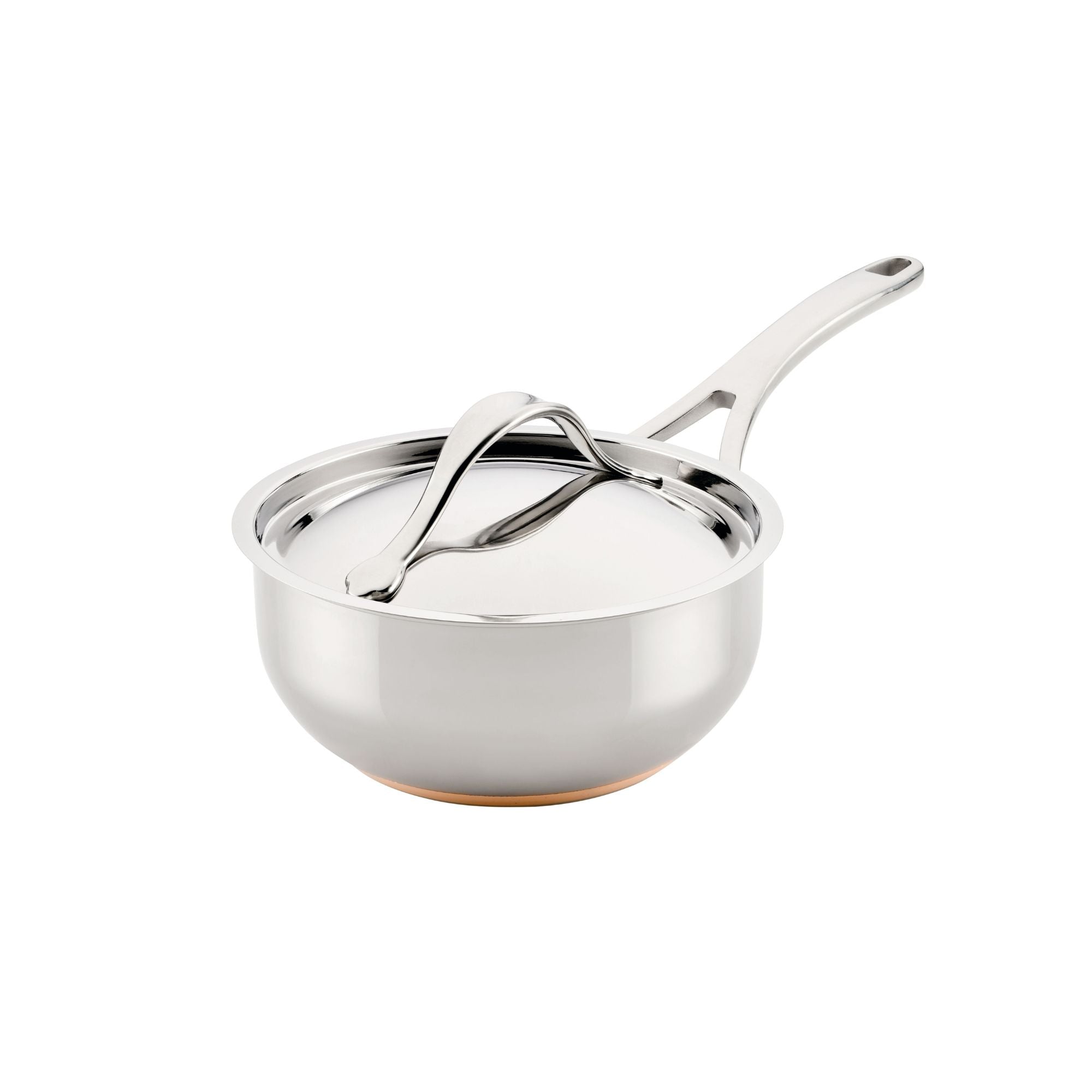 Anolon Nouvelle Copper Stainless Steel Induction Covered Saucier