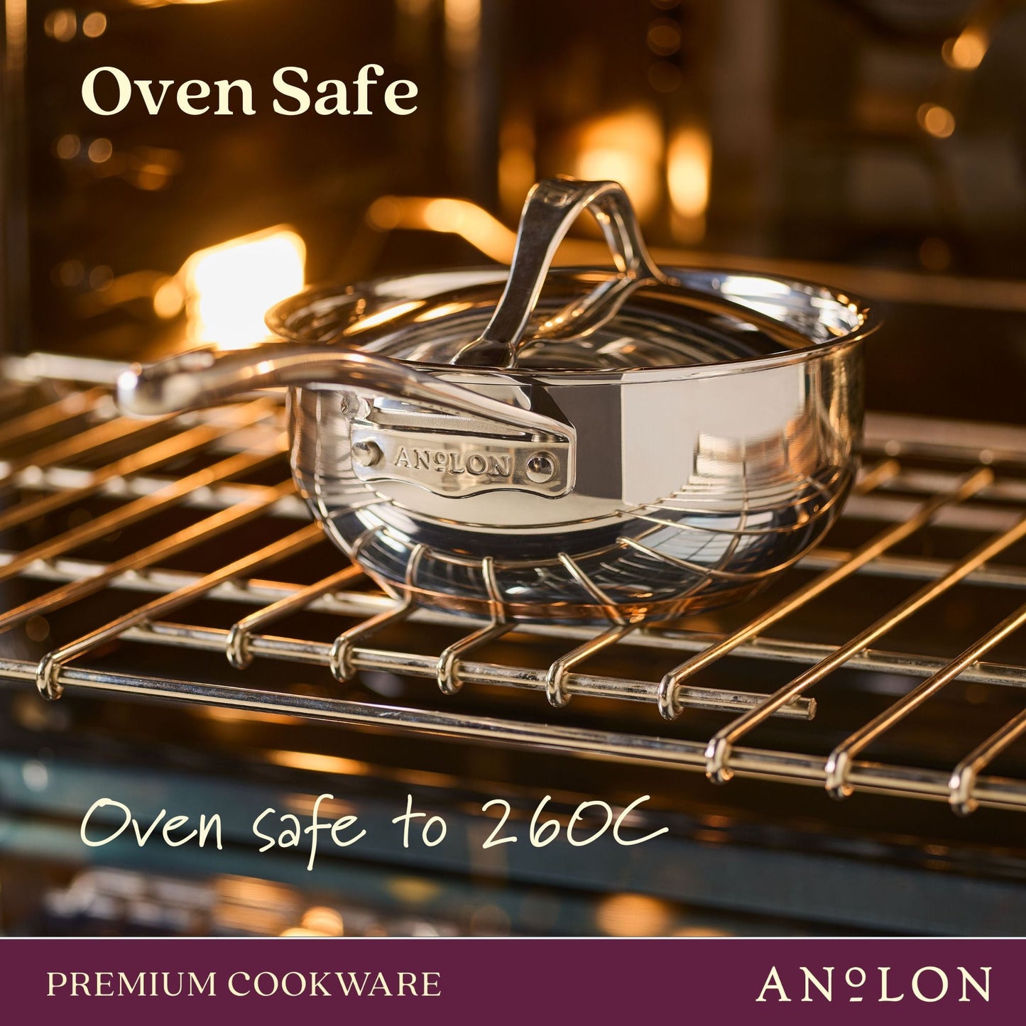 Anolon Nouvelle Copper Stainless Steel Induction Covered Saucier 20cm/2.4L