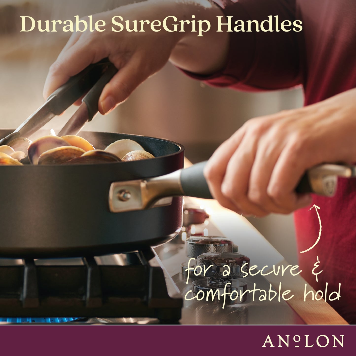 Advanced Home Nonstick Covered Saute with Helper Handle 30cm/4.7L Moonstone