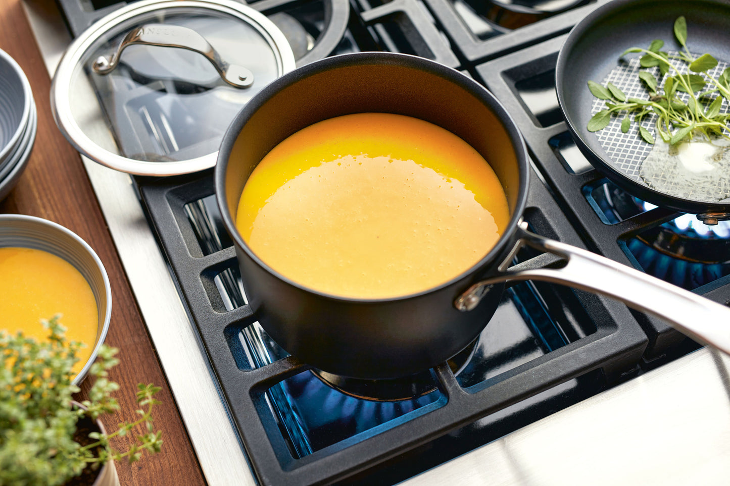 Anolon X Hybrid Stainless Steel Nonstick Induction Saute & Saucier Set