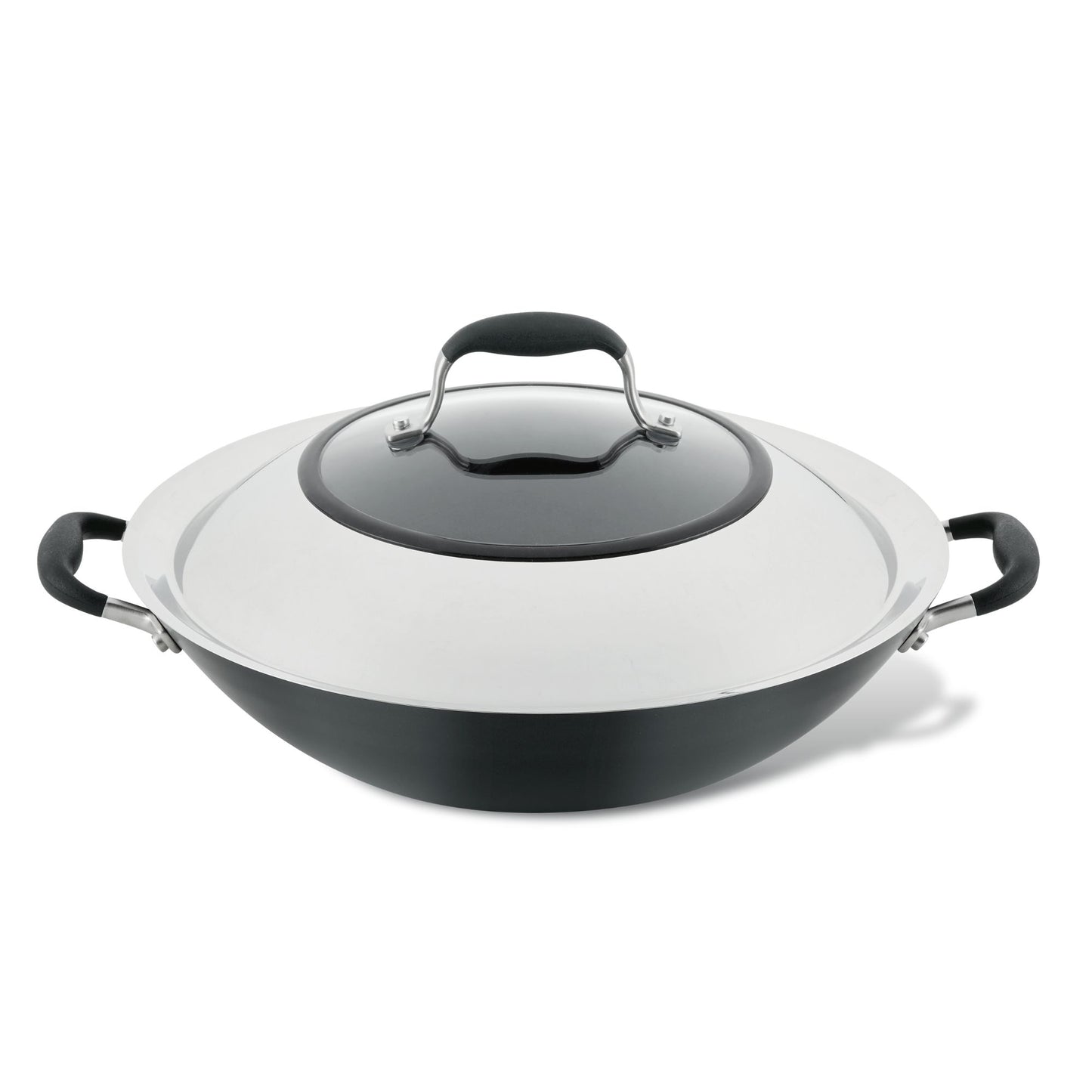 ANOLON Advanced Home 36cm Covered Wok with side handles