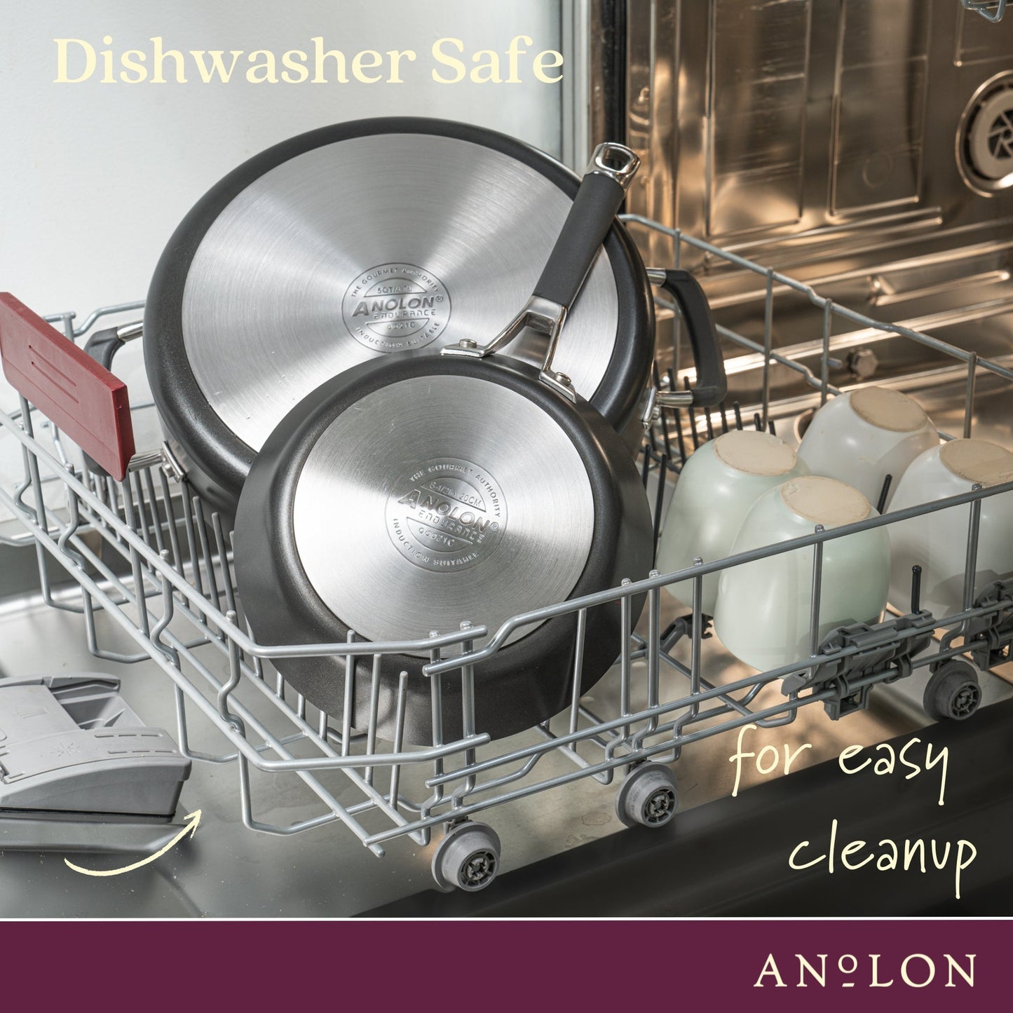 Anolon Endurance+ Nonstick Induction 3 Piece Essentials Cookware Set