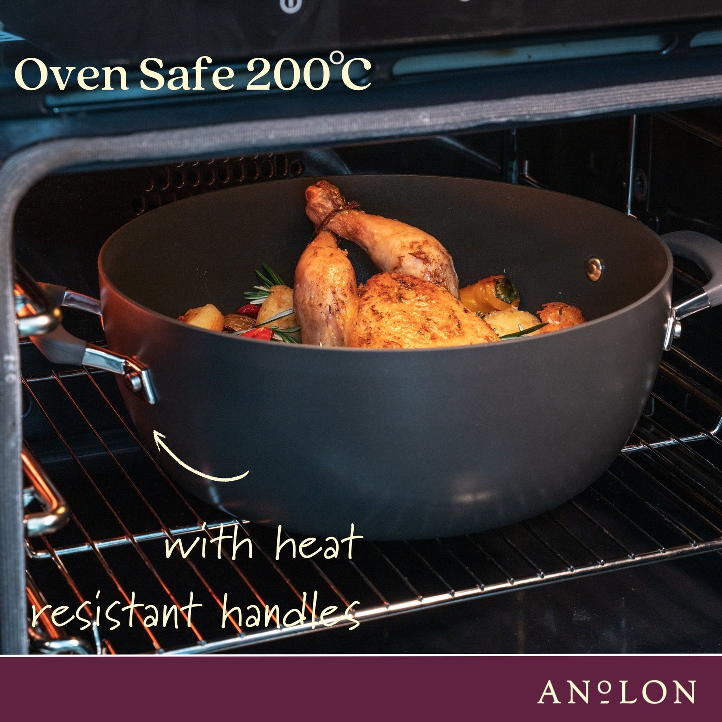 Anolon Endurance+ Nonstick Induction Saucepan With Bonus Steamer 18cm/2.8L