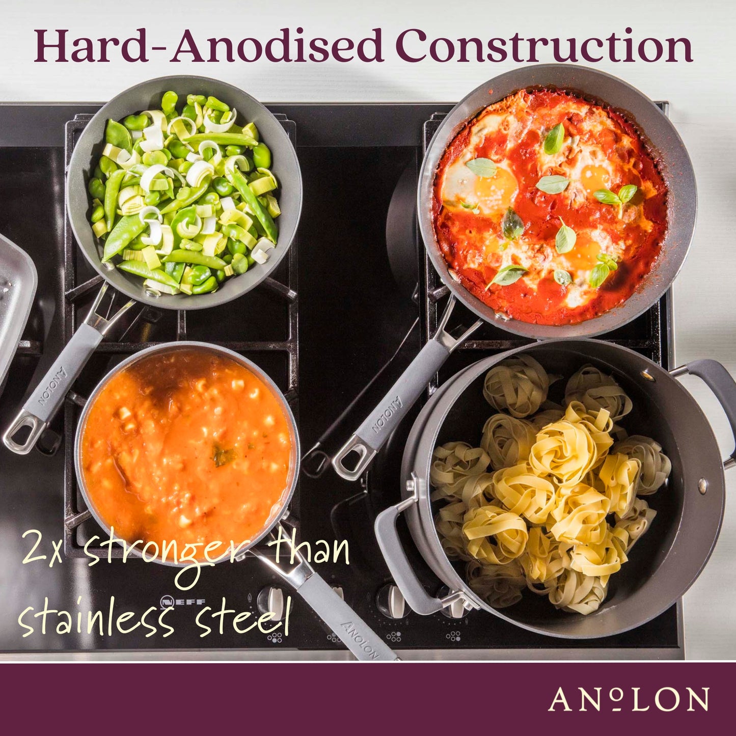 Anolon Endurance+ Nonstick Induction Saucepan With Bonus Steamer 18cm/2.8L