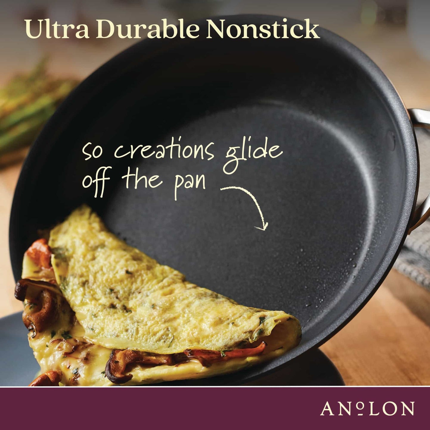 Anolon Endurance+ Nonstick Induction Covered French Skillet 30cm