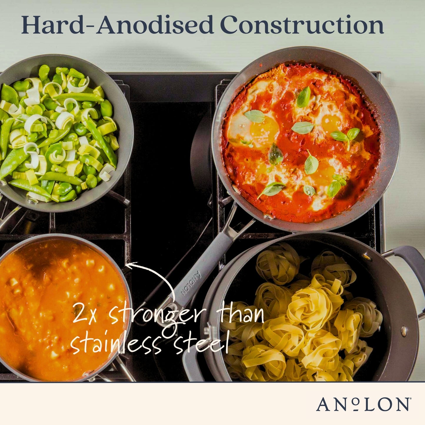 Anolon Endurance+ Nonstick Induction Open French Skillet 20cm