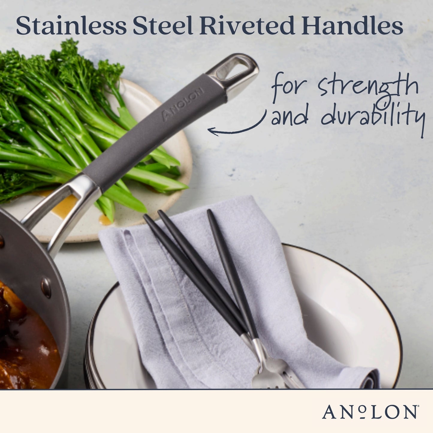 Anolon Endurance+ Nonstick Induction Open French Skillet 20cm