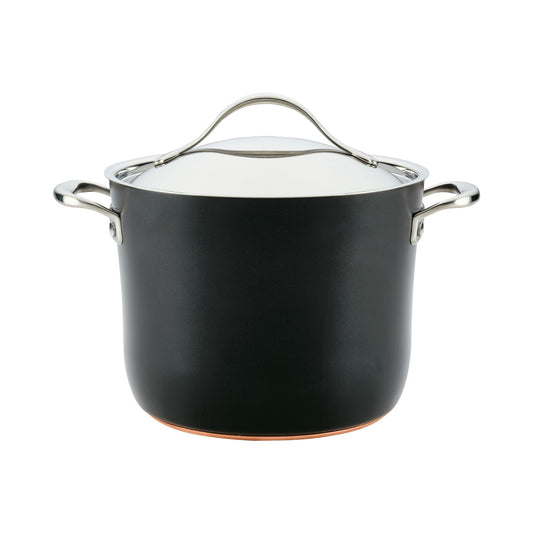 Anolon Nouvelle Copper Luxe Nonstick Induction Covered Saucepot 20cm/3.8L Onyx