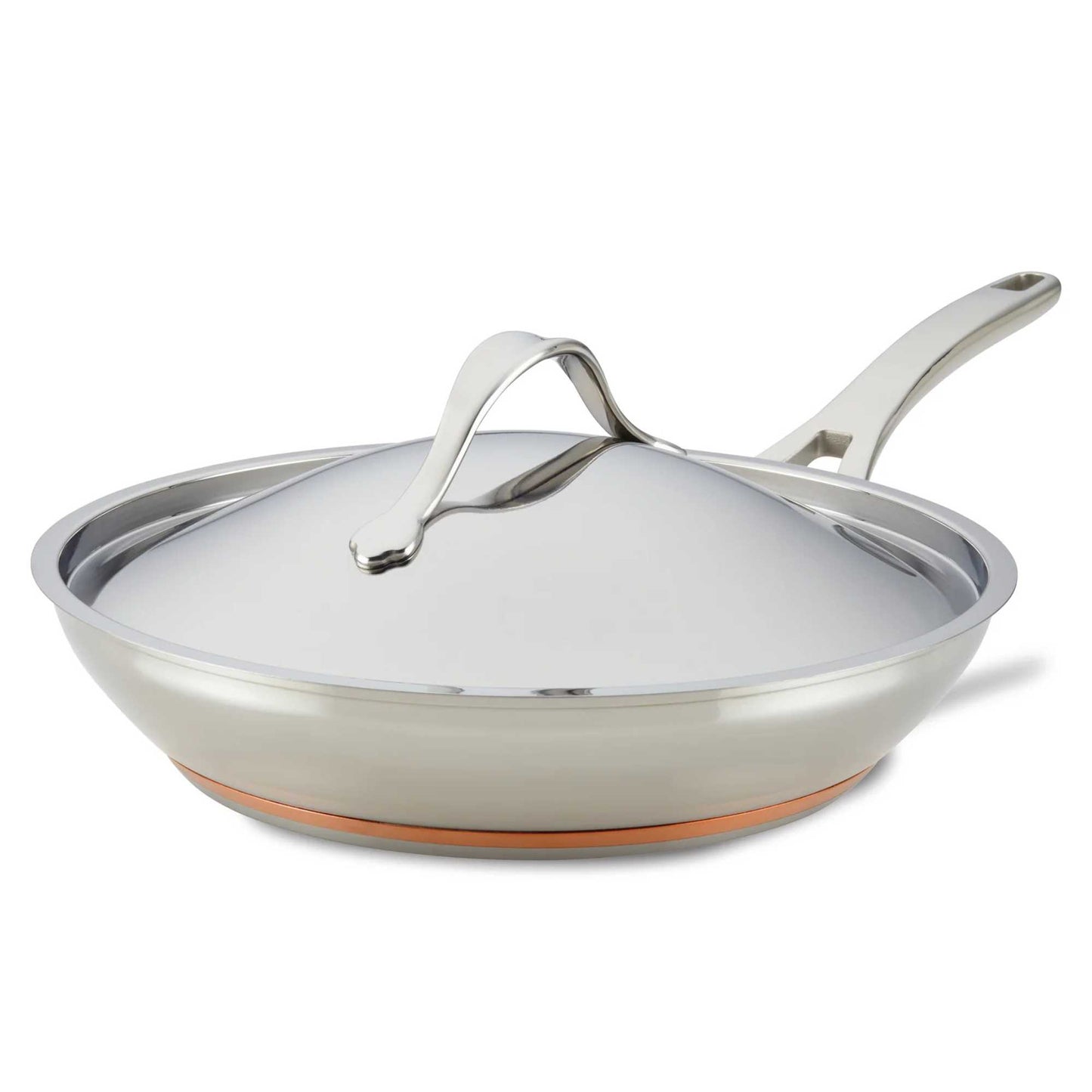 Anolon Nouvelle Copper Stainless Steel Covered Skillet 30cm