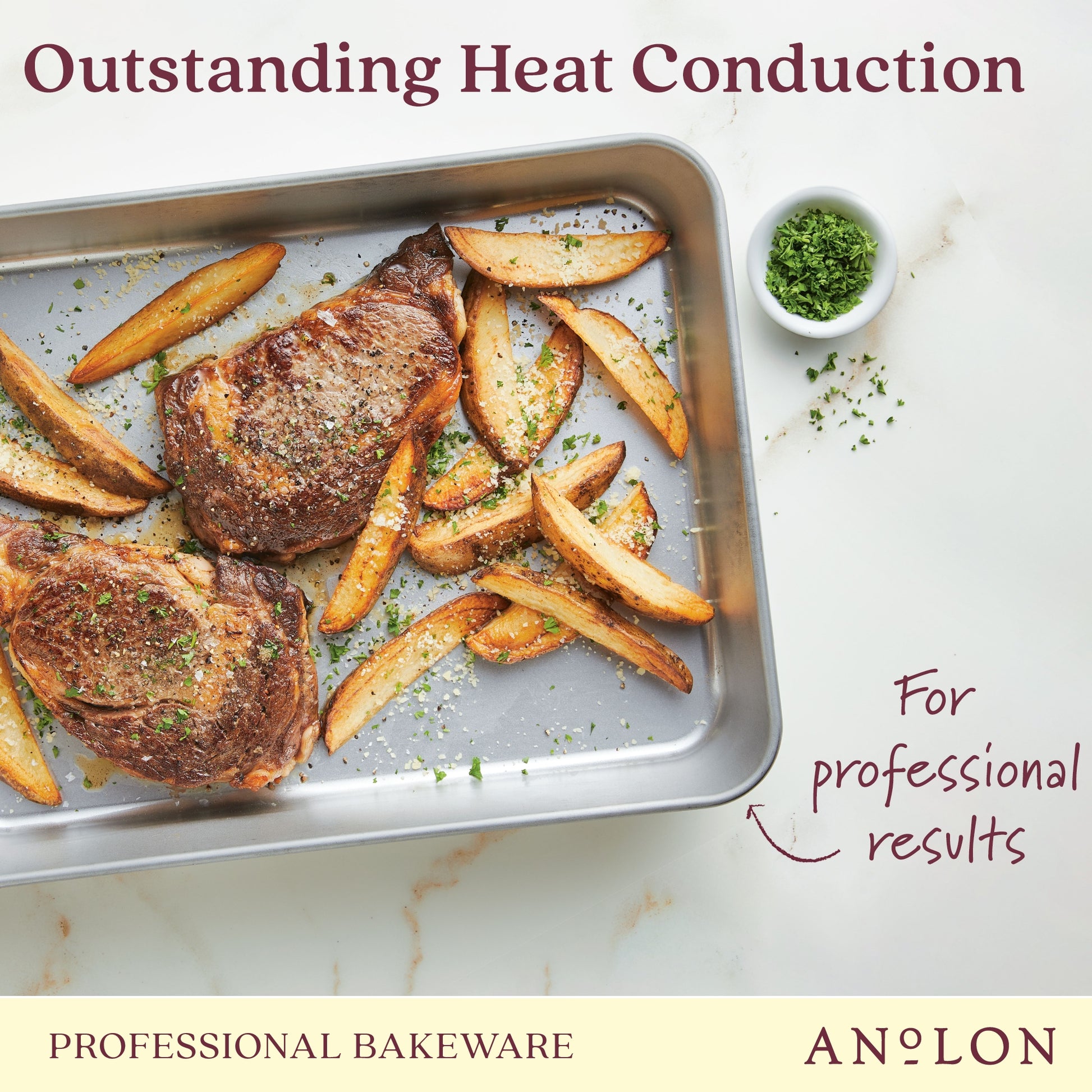 2-Piece Aluminized Steel Half Sheet Pan Set – Anolon