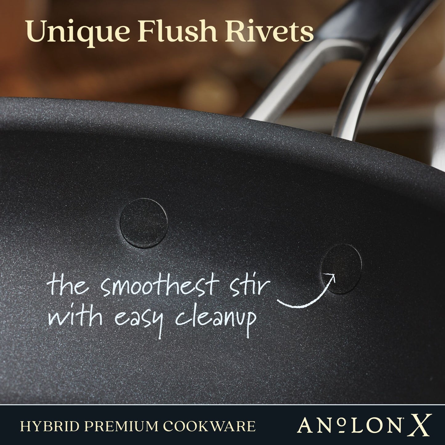 Anolon X Hybrid Stainless Steel Nonstick Induction 3 Piece Set