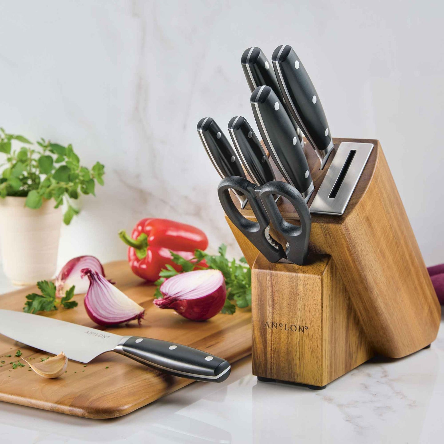 Anolon 8 Piece Knife Block Set