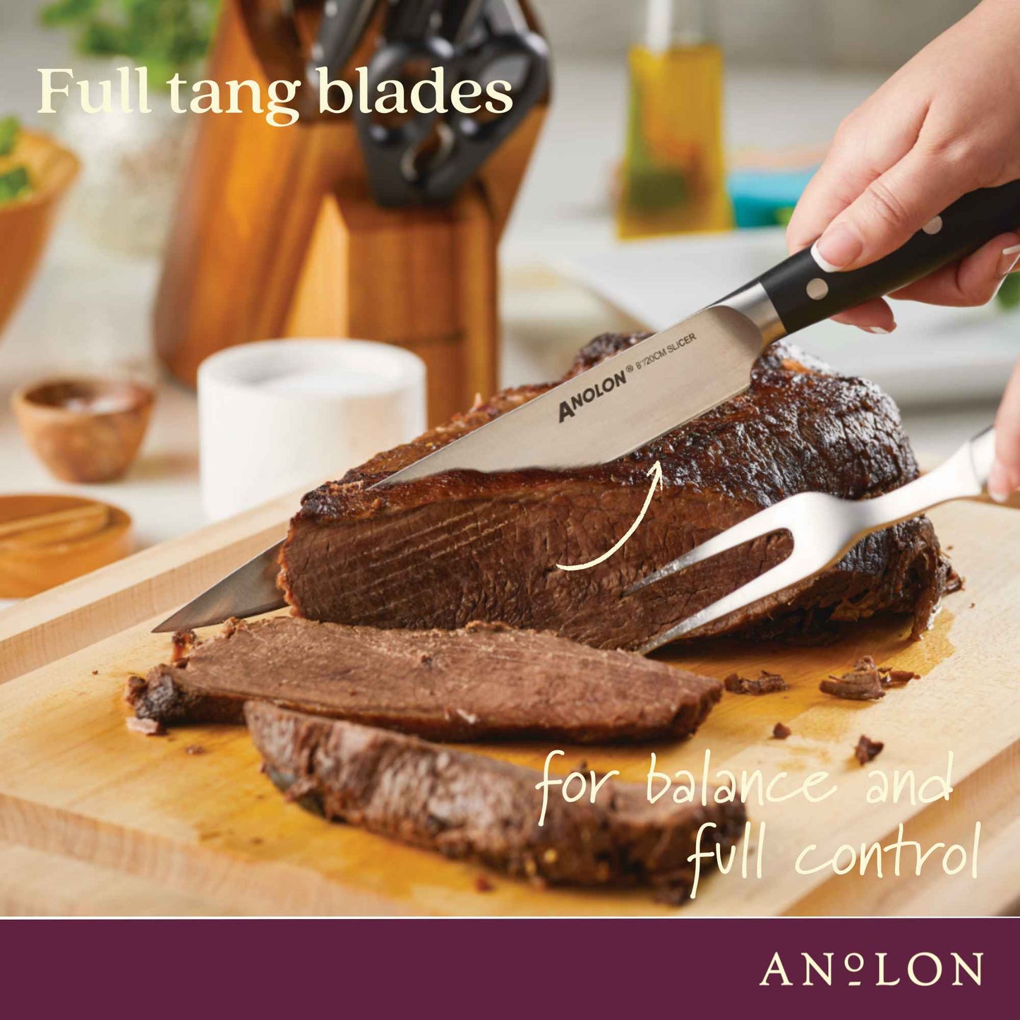 Anolon 8 Piece Knife Block Set