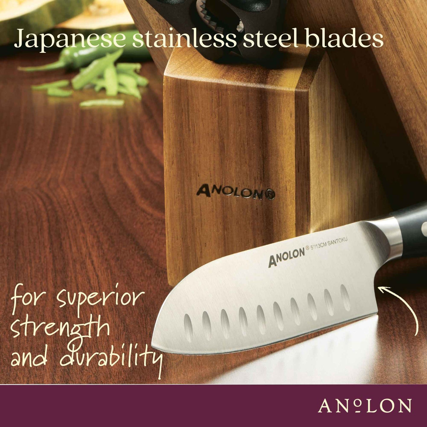 Anolon 8 Piece Knife Block Set