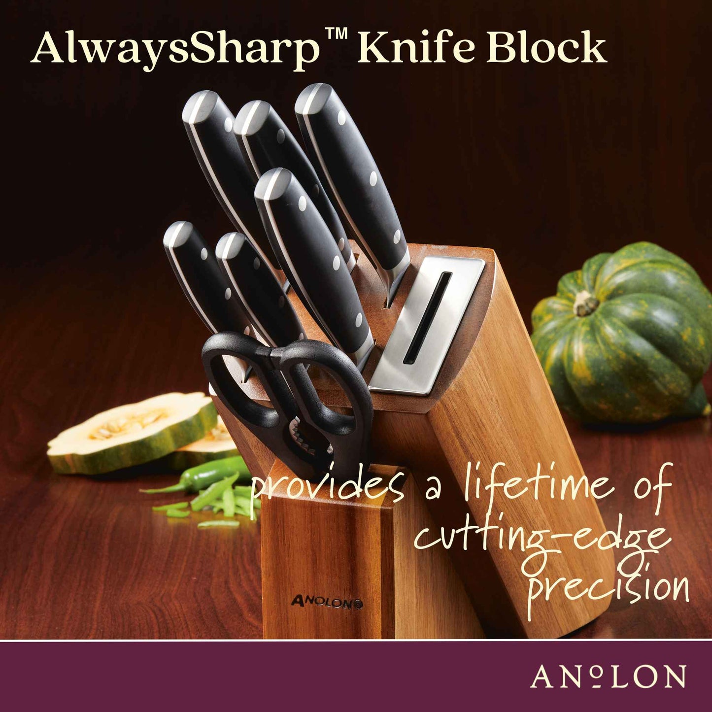 Anolon 8 Piece Knife Block Set