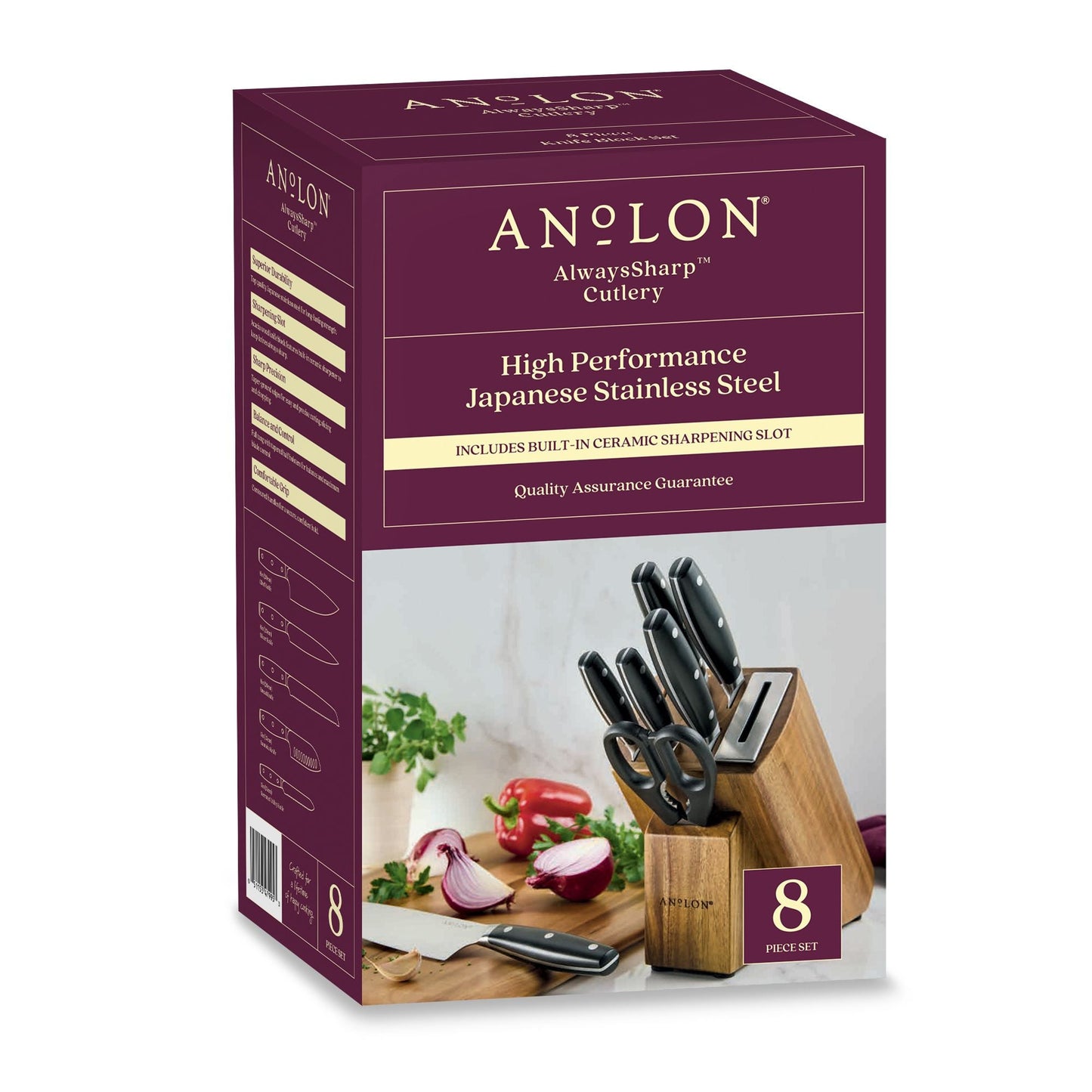 Anolon 8 Piece Knife Block Set