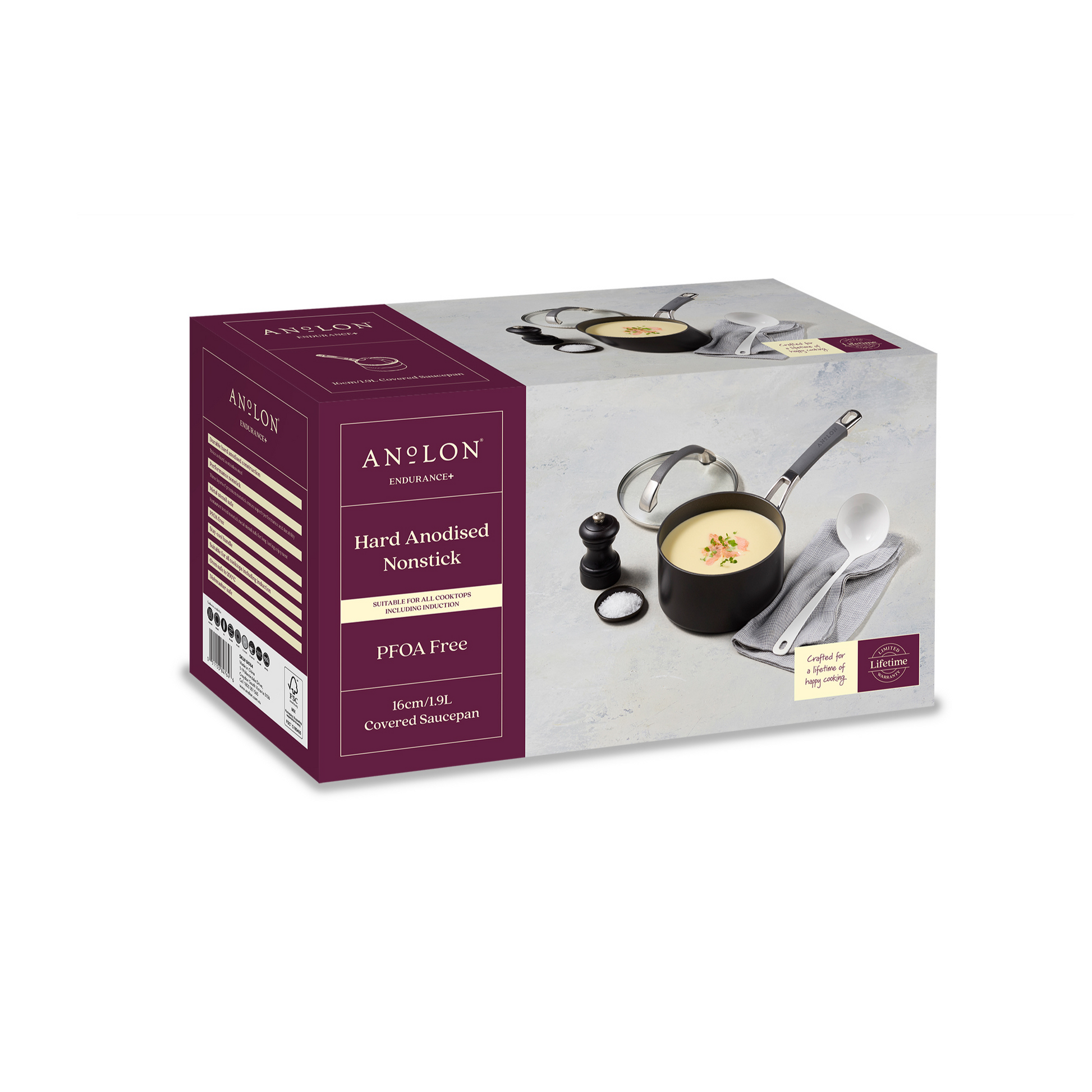 Anolon Endurance+ Nonstick Induction Saucepan 16cm/1.9L Anolon Endurance+ Nonstick Induction Saucepan 16cm/1.9L
