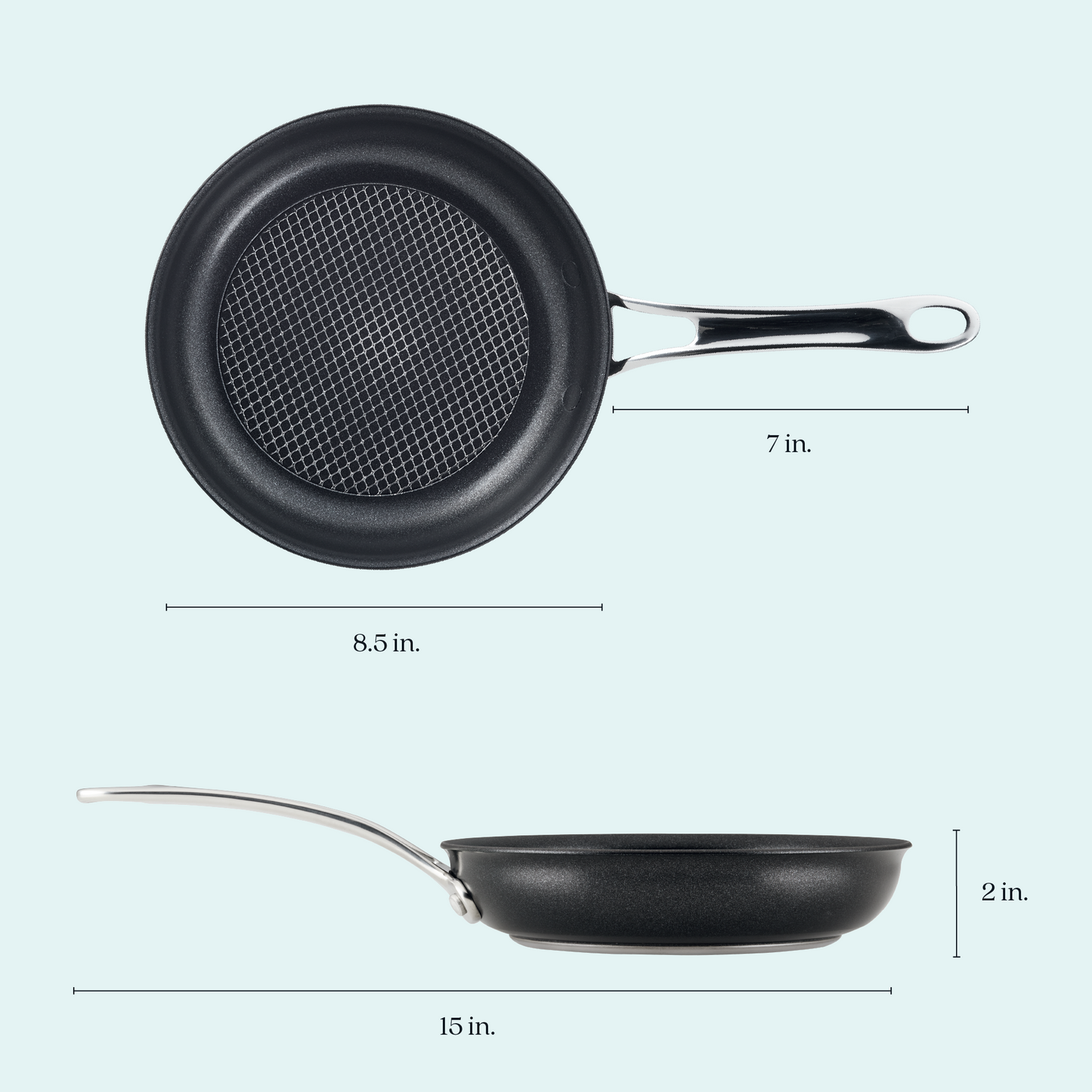 Anolon X Hybrid Stainless Steel Nonstick Induction Skillet 21cm