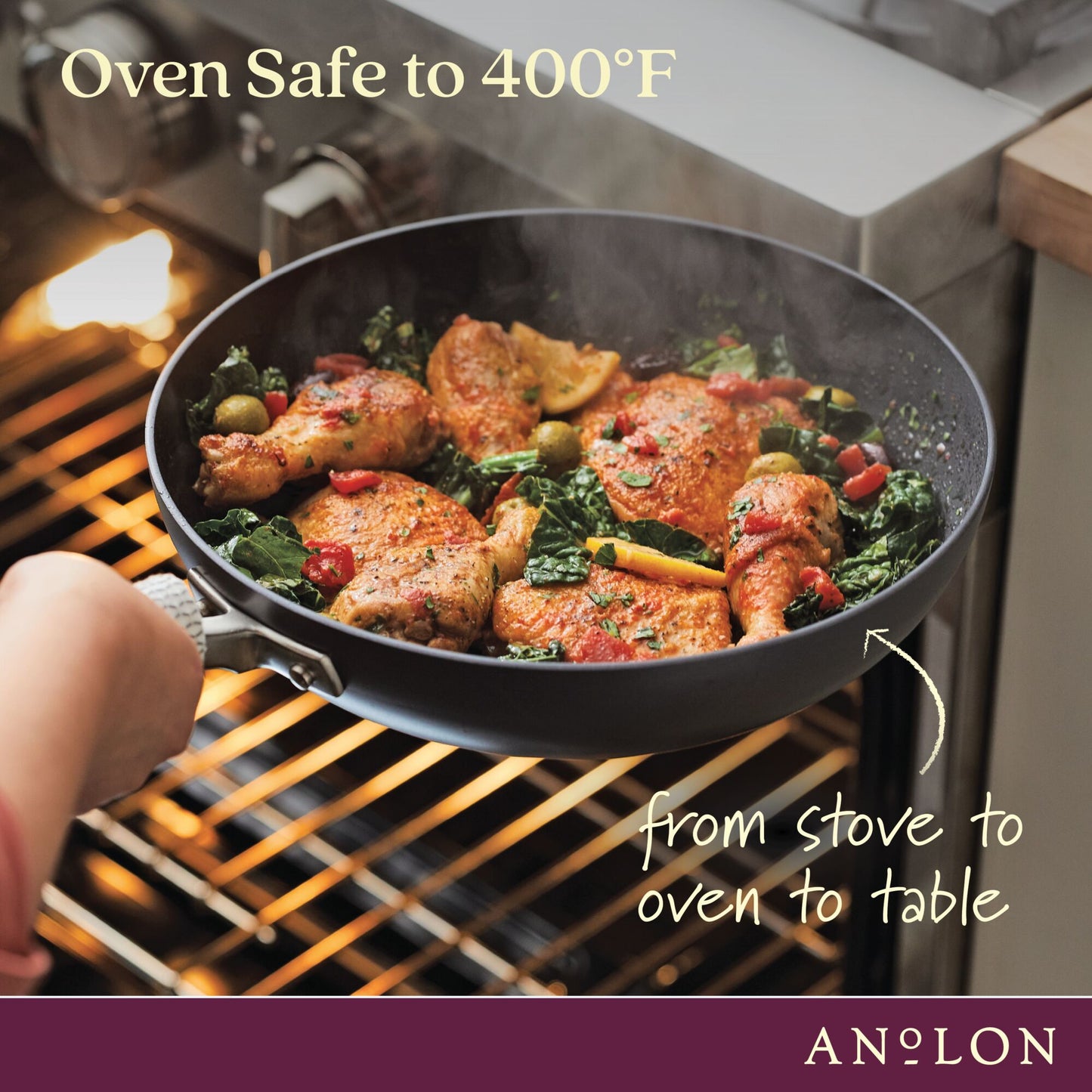 Anolon Advanced Home Nonstick Skillet Twin Pack 26/32cm Moonstone